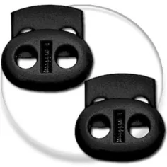 Stoppeurs plats noirs pour vos lacets, capuches, sac...