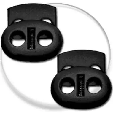 Stoppeurs plats noirs pour vos lacets, capuches, sac...