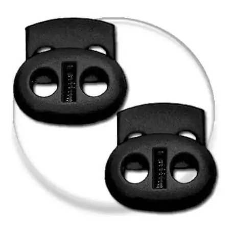 Stoppeurs plats noirs pour vos lacets, capuches, sac...