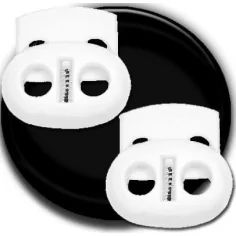 Stoppeurs plats blancs pour vos lacets, capuches, ...