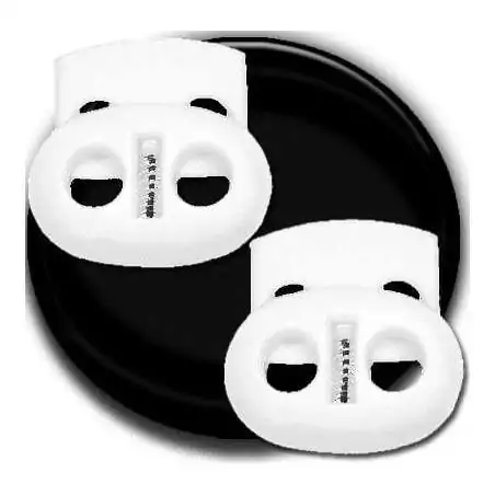 Stoppeurs plats blancs pour vos lacets, capuches, ...