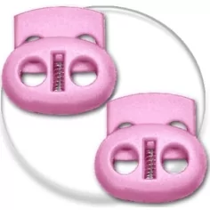 Bloqueurs plats roses pour vos lacets, capuches, sacs...