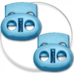 Stoppeurs plats bleu lagon pour vos lacets, capuches, sac...