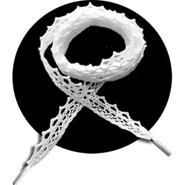 Lacets en crochet&nbsp;blanc pour vos chaussures