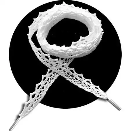 Lacets en crochet&nbsp;blanc pour vos chaussures