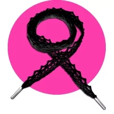 Lacets en crochet noir pour vos chaussures