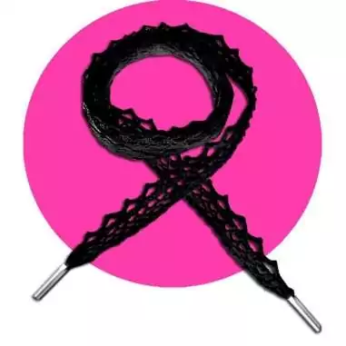 Lacets en crochet noir pour vos chaussures