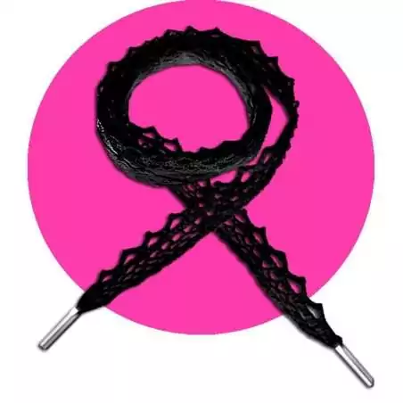 Lacets en crochet noir pour vos chaussures