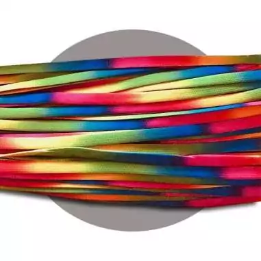 Lacets de chaussures multicolores tie dye motifs dégradé…
