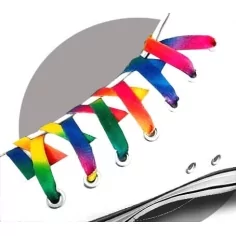 Lacets multicolores arc-en-ciel pour vos chaussures