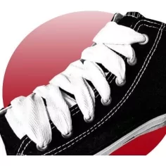 Lacets larges&nbsp;coton blanc pour vos chaussures 2