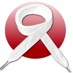 Lacets larges&nbsp;coton blanc pour vos chaussures