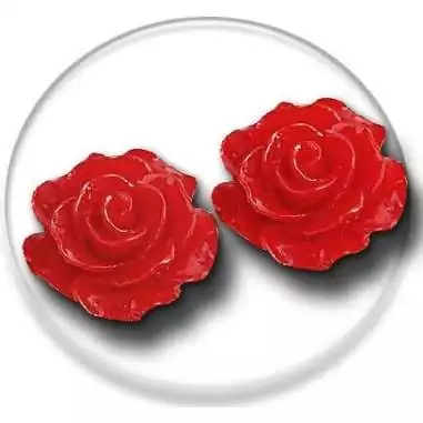 Décorations de lacets de chaussures fleur rose rouge.…