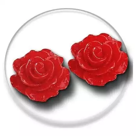 Décorations de lacets de chaussures fleur rose rouge.…