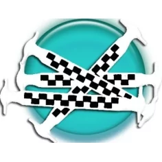 Lacet silicone damier noir & blanc &nbsp; pour vos chaussures 2