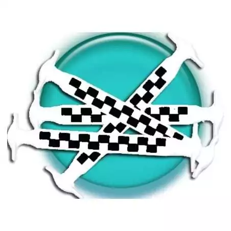 Lacet silicone damier noir & blanc &nbsp; pour vos chaussures