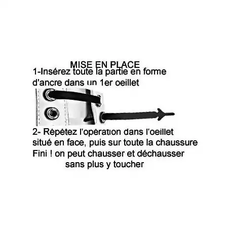 Lacet silicone damier noir & blanc &nbsp; pour vos chaussures