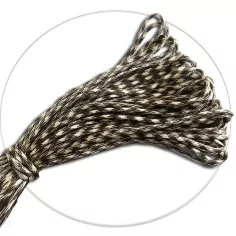 Lacets paracorde bicolores en marron et beige pour vos chaussures