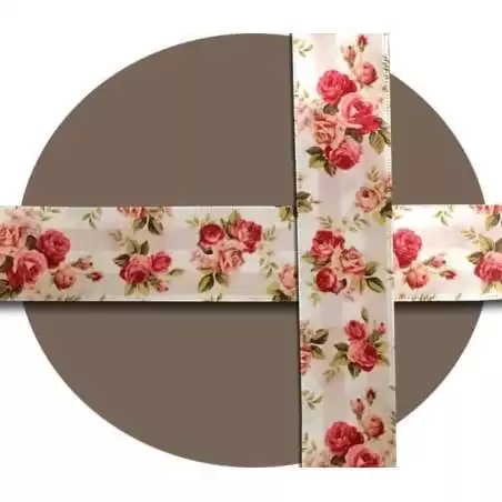 Lacets satin&nbsp;rétro&nbsp;fleuri : 2 largeurs pour vos chaussures