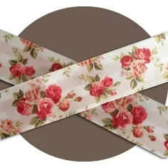 Lacets satin&nbsp;rétro&nbsp;fleuri : 2 largeurs pour vos chaussures 2