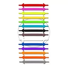 Lacet extensible silicone&nbsp;plat &&nbsp;coloré pour vos chaussures 2