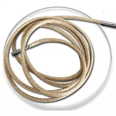 Lacets fins cirés&nbsp;en beige naturel pour vos chaussures