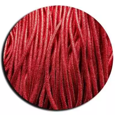 Lacets ronds&nbsp;rouges paillettes pour vos chaussures
