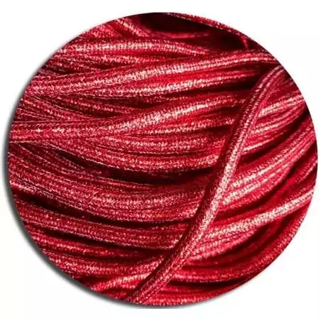 Lacets ronds&nbsp;rouges paillettes pour vos chaussures