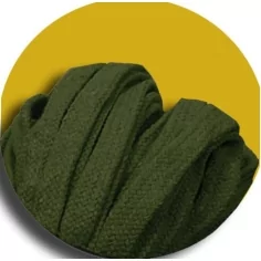 Lacets coton&nbsp;épais&nbsp;vert kaki pour vos chaussures 2