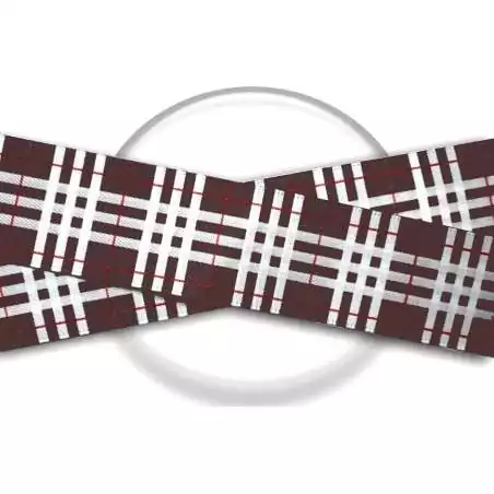 Lacets satin marron écossais pour vos chaussures