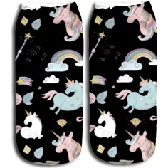 Socquettes noires licornes pour vos jolis pieds