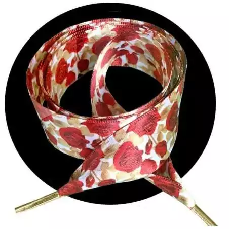 Lacets satin roses rétros : 4 coloris pour vos chaussures