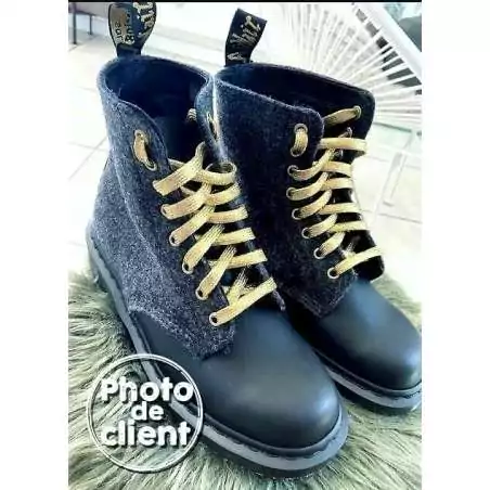 Lacets dorés paillettes brillantes pour vos chaussures