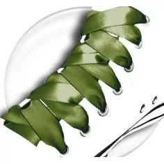 Lacets satin en vert&nbsp;kaki pour vos chaussures