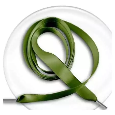 Lacets satin en vert&nbsp;kaki pour vos chaussures