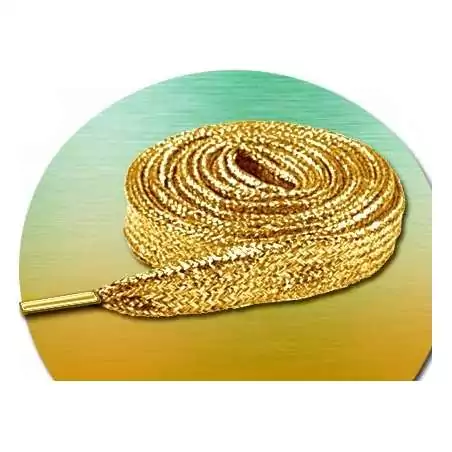 Lacets paillettes dorés moutarde pour vos chaussures