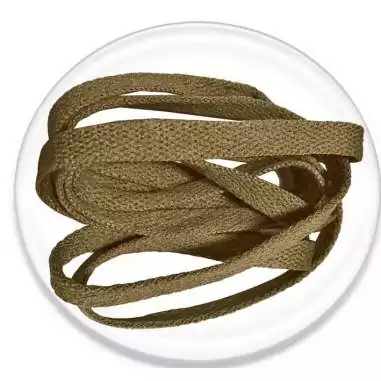 Lacets verts kaki plats, longs dans boutique de vente en…