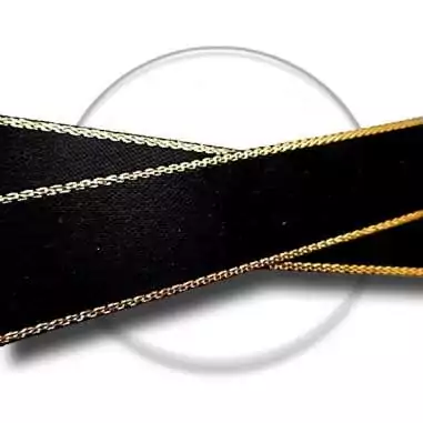 Lacets de chaussures larges satin noir argenté-Achat|Vente…