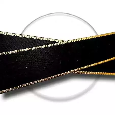 Lacets de chaussures larges satin noir argenté-Achat|Vente…