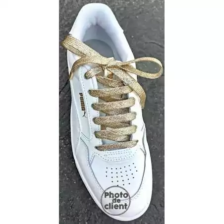 Lacets paillettes brillants champagne pour vos chaussures