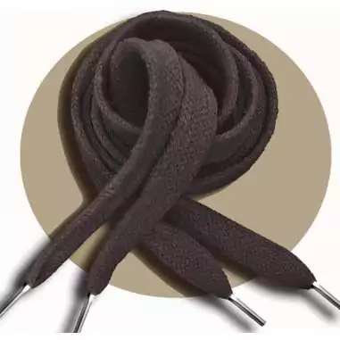 Lacets coton épais&nbsp;marron glacé pour vos chaussures