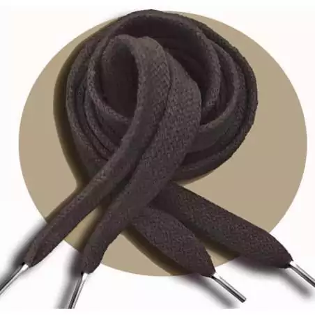 Lacets coton épais&nbsp;marron glacé pour vos chaussures