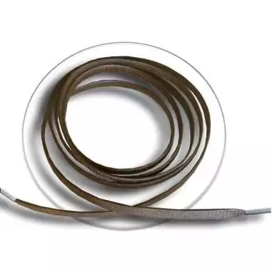 Lacets cirés plats en marron foncé pour vos chaussures