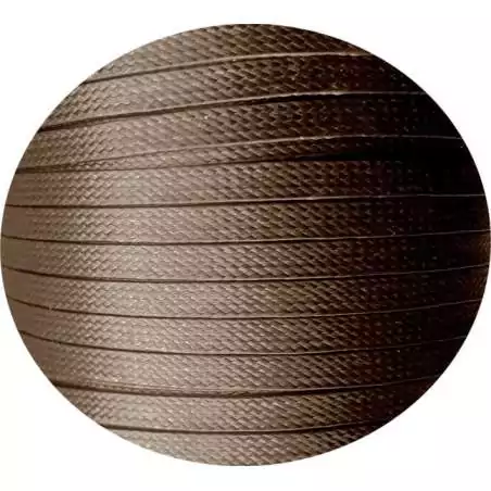 Lacets cirés plats en marron foncé pour vos chaussures