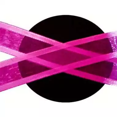 Lacets organdi&nbsp;fushia gansé de satin pour vos chaussures