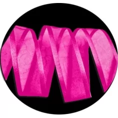 Lacets organdi&nbsp;fushia gansé de satin pour vos chaussures 2