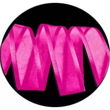Lacets organdi&nbsp;fushia gansé de satin pour vos chaussures