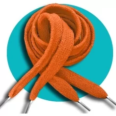 Lacets coton&nbsp;épais&nbsp;oranges pour vos chaussures