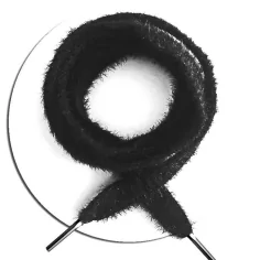 Lacets fluffly moumoute noire pour vos chaussures