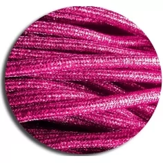 Lacets ronds roses fushia à paillettes pour vos chaussures 2